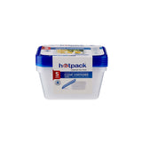 Clear Rectangular Microwave Container with Color Lids