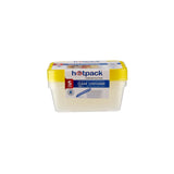 Clear Rectangular Microwave Container with Color Lids