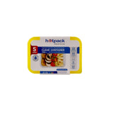 Clear Rectangular Microwave Container with Color Lids