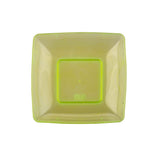 Premium Square Deep Neon Green Plate 6 Pieces - Hotpack Global