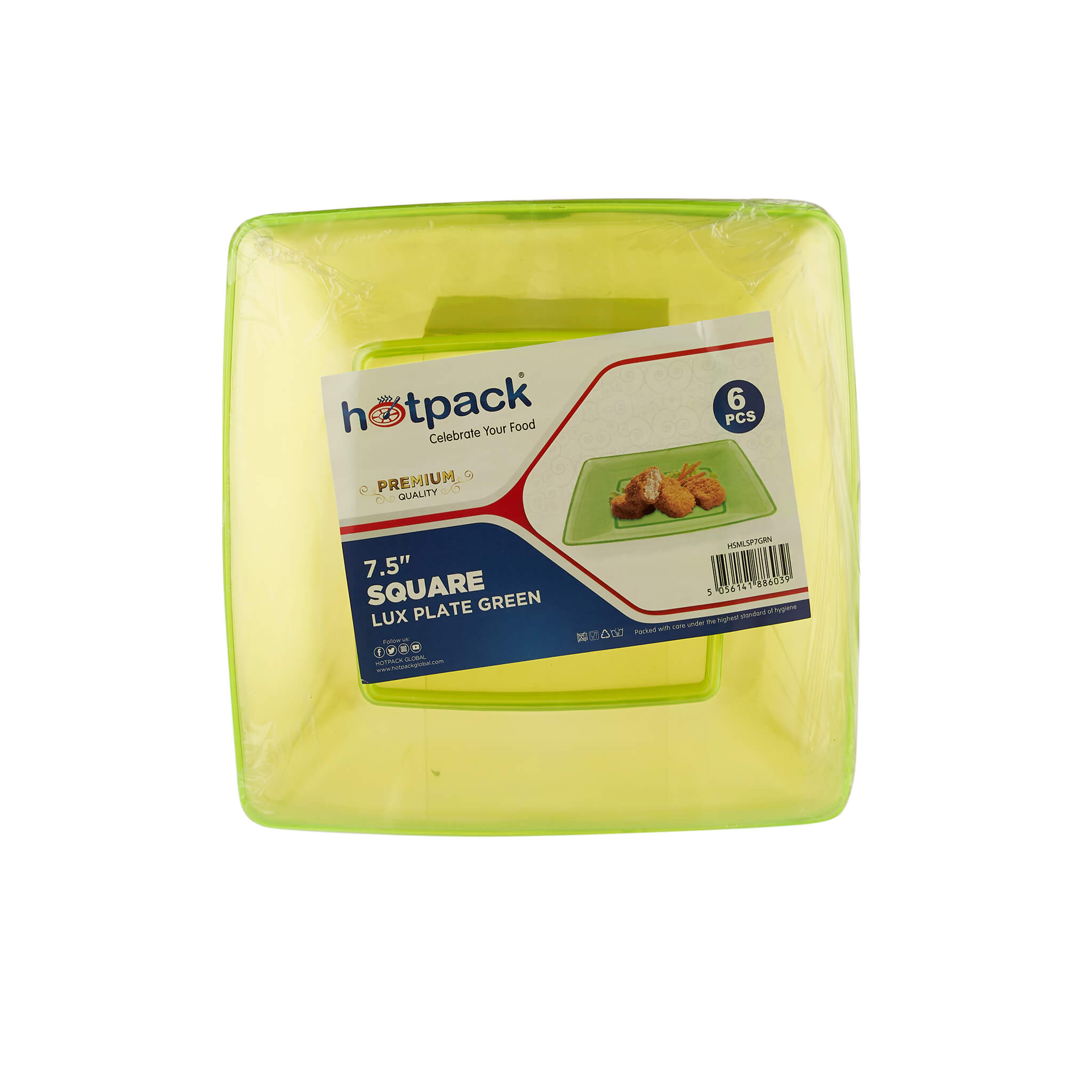 Premium Square Plates 6 Pieces - Hotpack Global