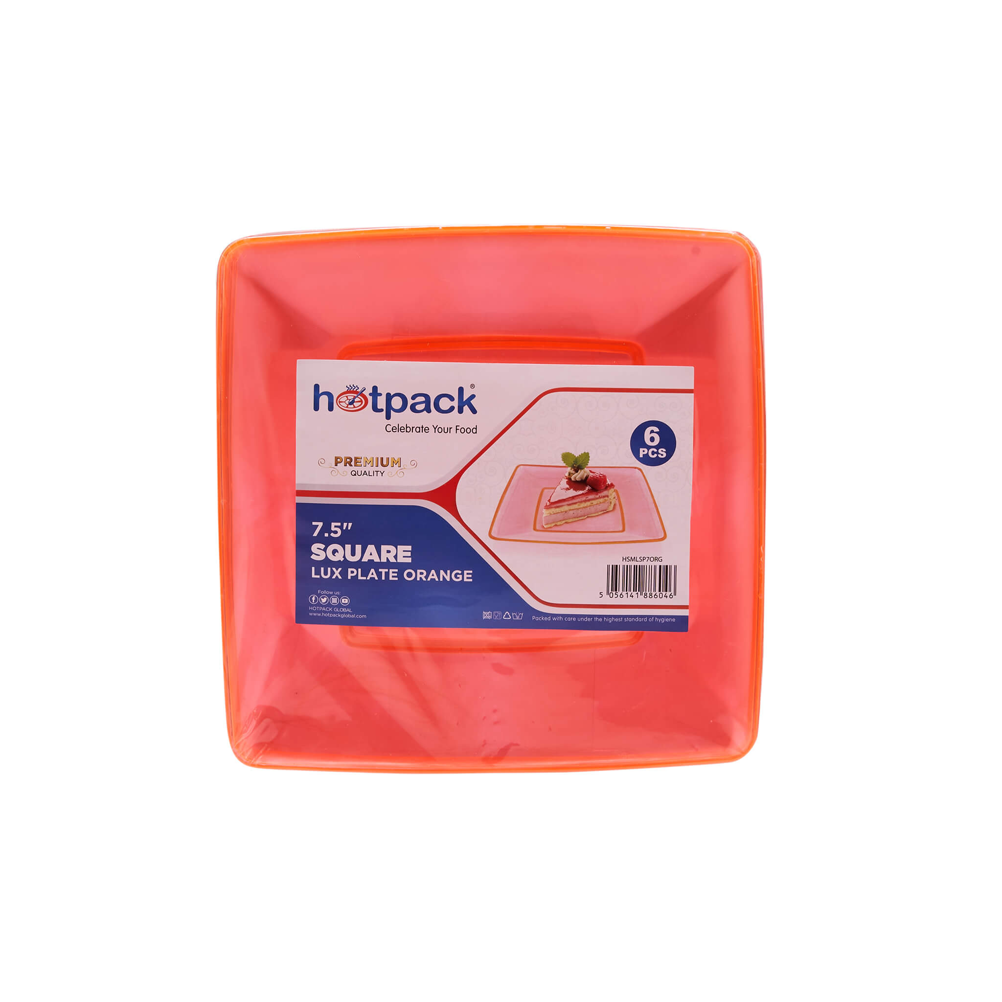 Premium Square Plates 6 Pieces - hotpackwebstore.com - Plastic Plates