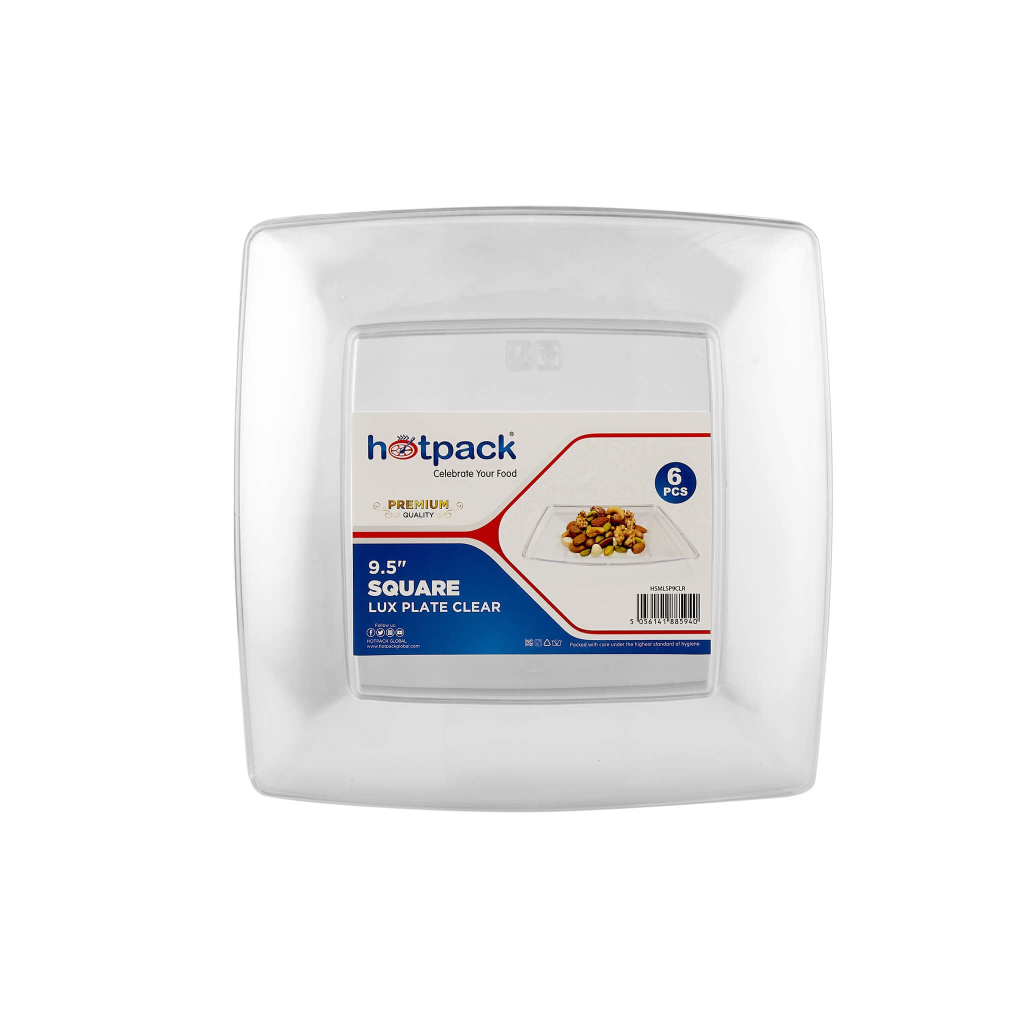 Premium Square Plates 6 Pieces - hotpackwebstore.com - Plastic Plates