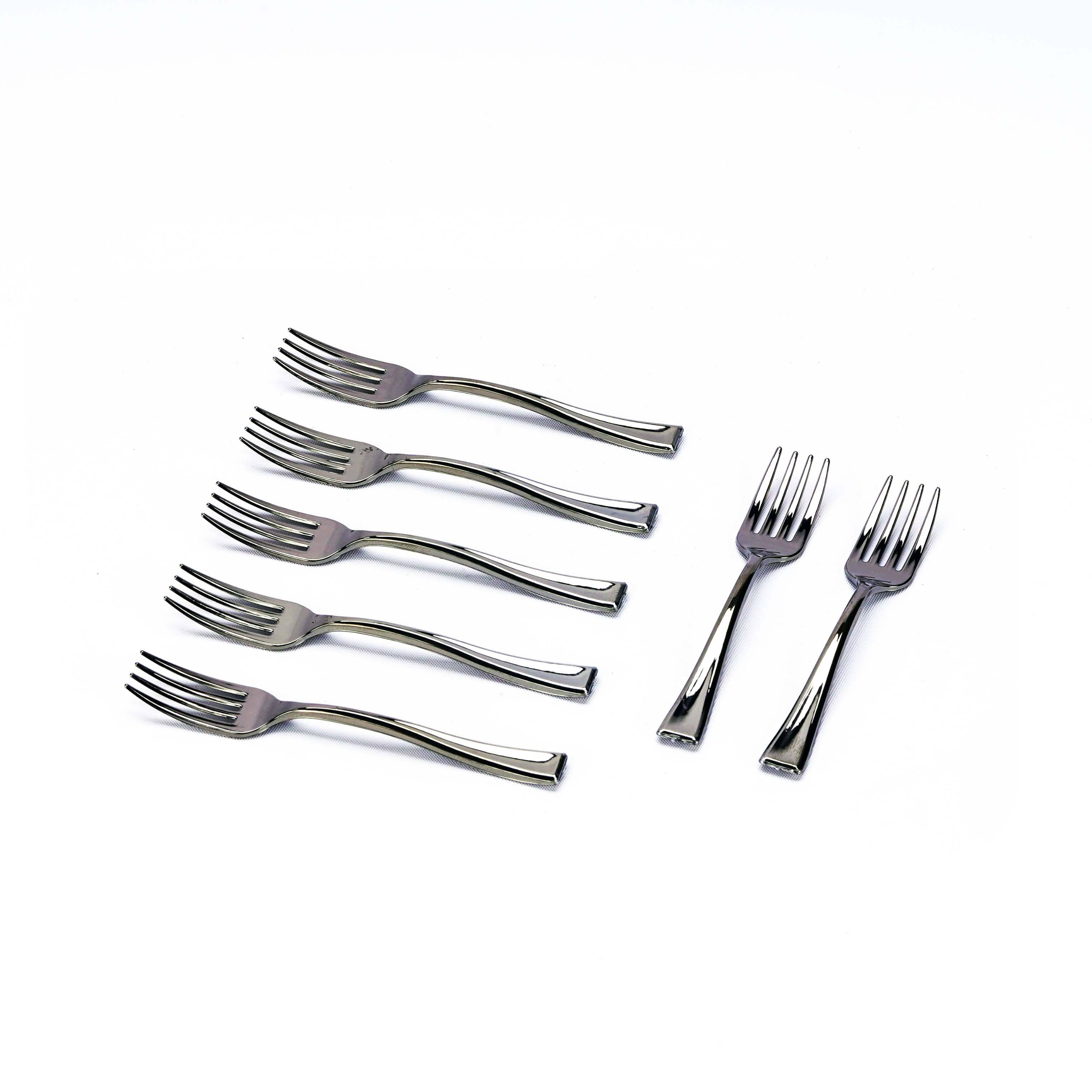 Mini-Tasting Silver Forks 50 Pieces - Hotpack Global