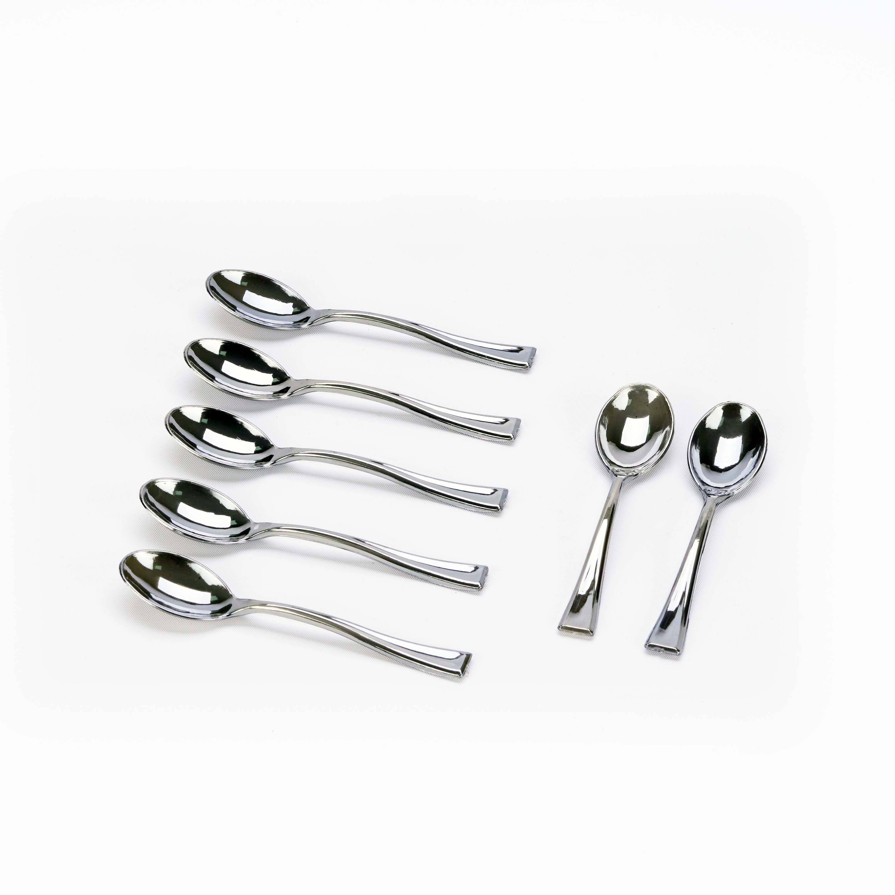 Mini-Tasting Silver Spoon 50 Pieces - Hotpack Global