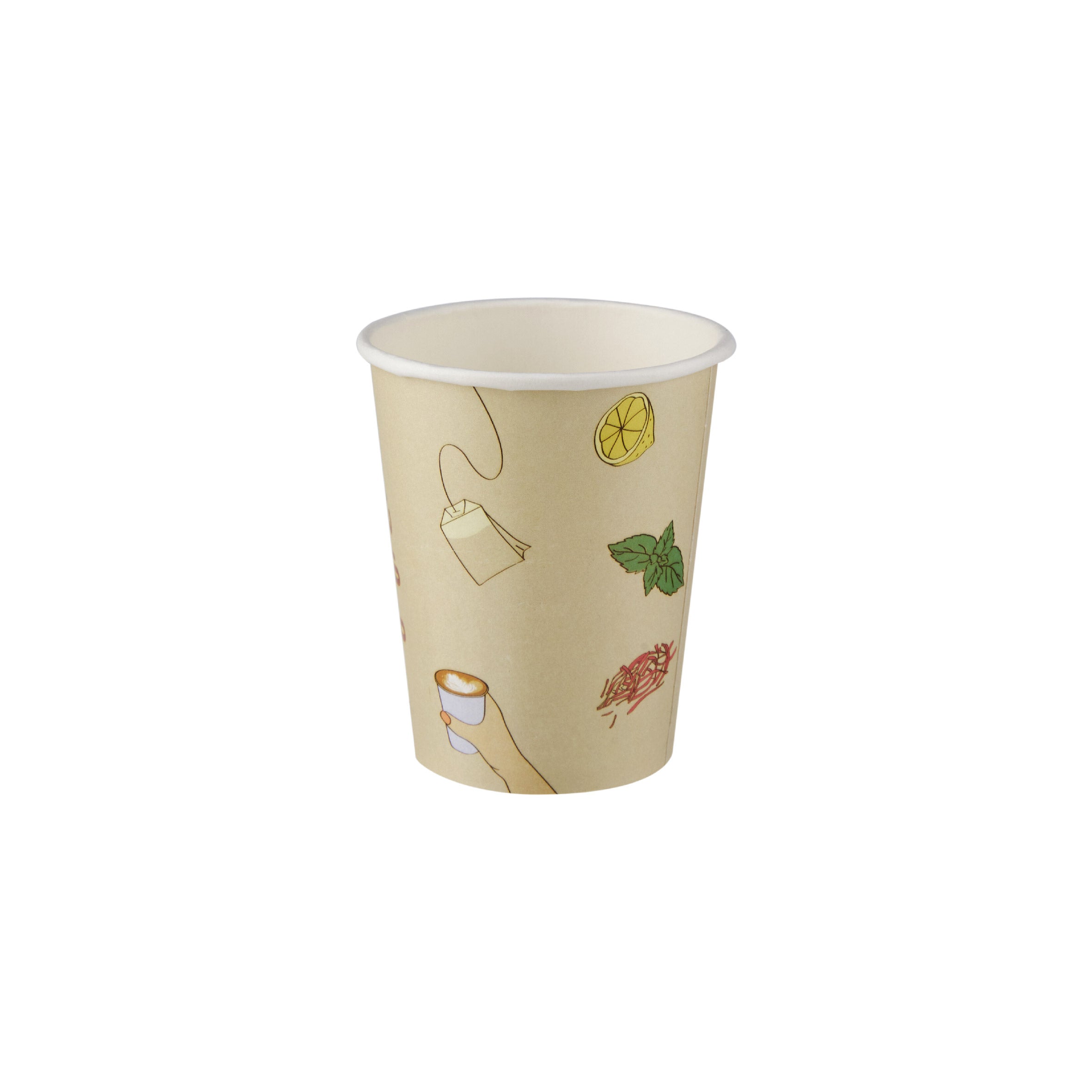 25 Pieces 8 Oz Coffee, Tea, Karak design Single Wall Paper Cups - hotpackwebstore.com