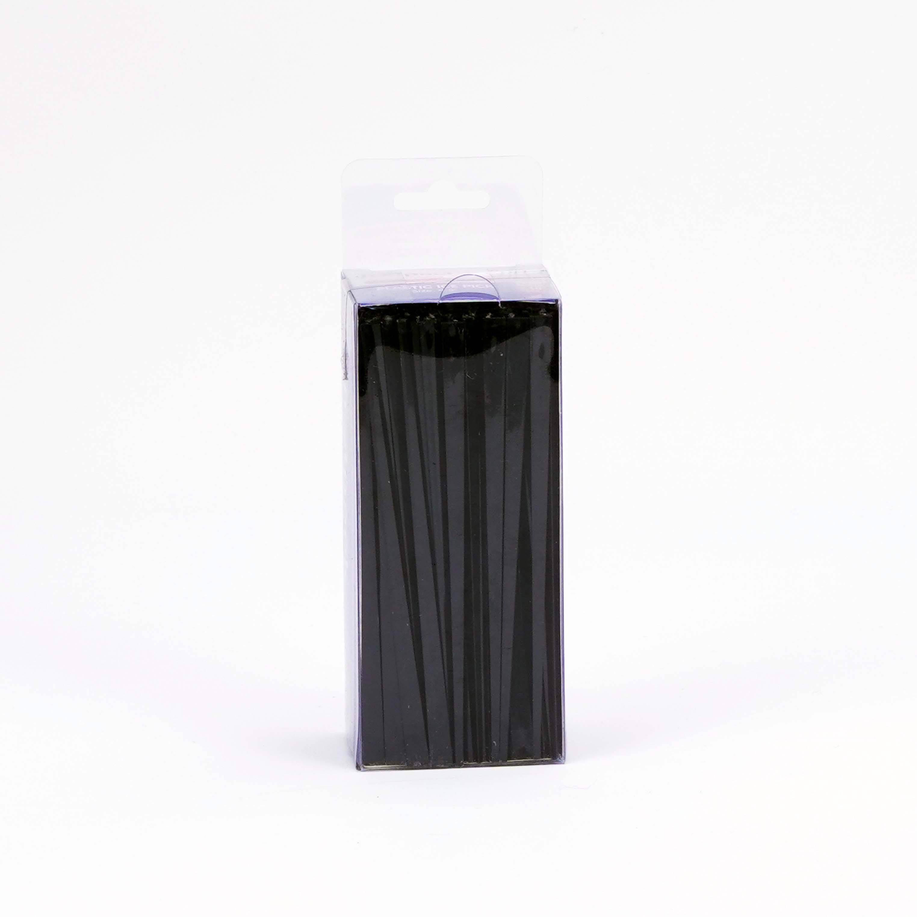 Heavy Duty Black Plastic Stirrer Ice Pick shape 240 Pieces - Hotpack Global