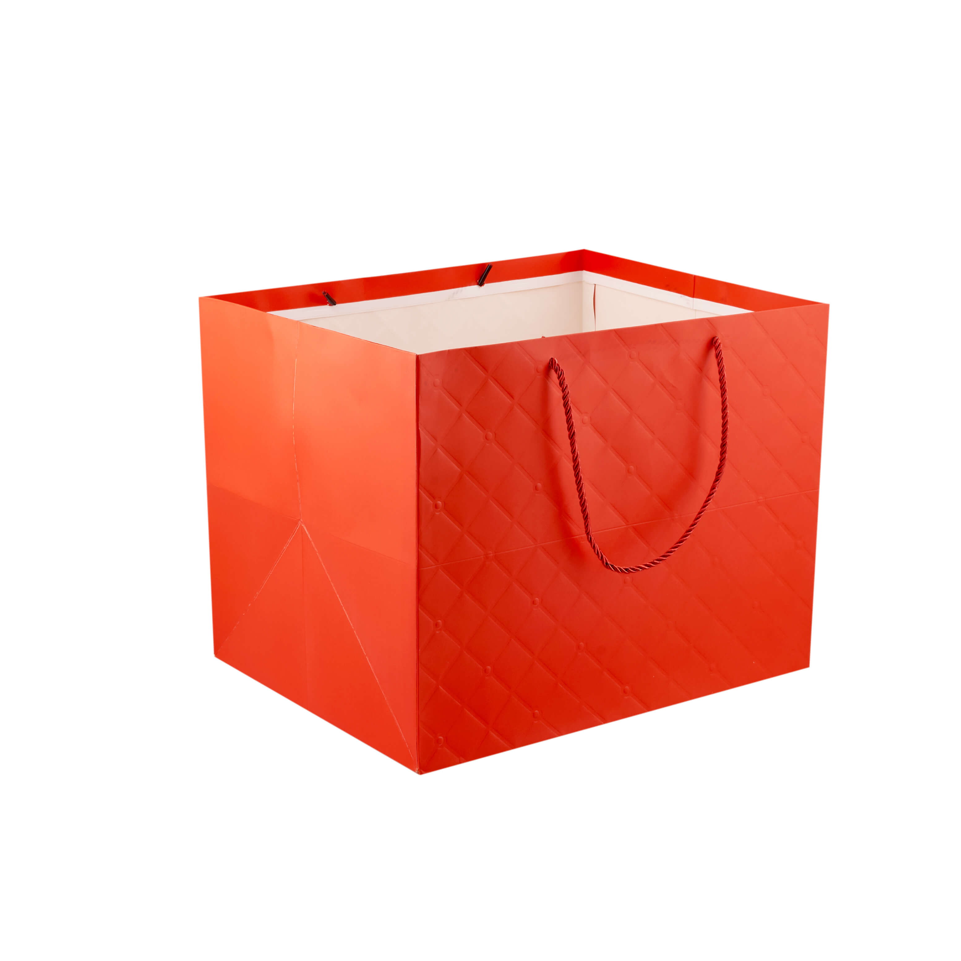 Louis Vuitton MM Empty Paper Bag Blue Handles Orange Retail Bag/Lot of 3