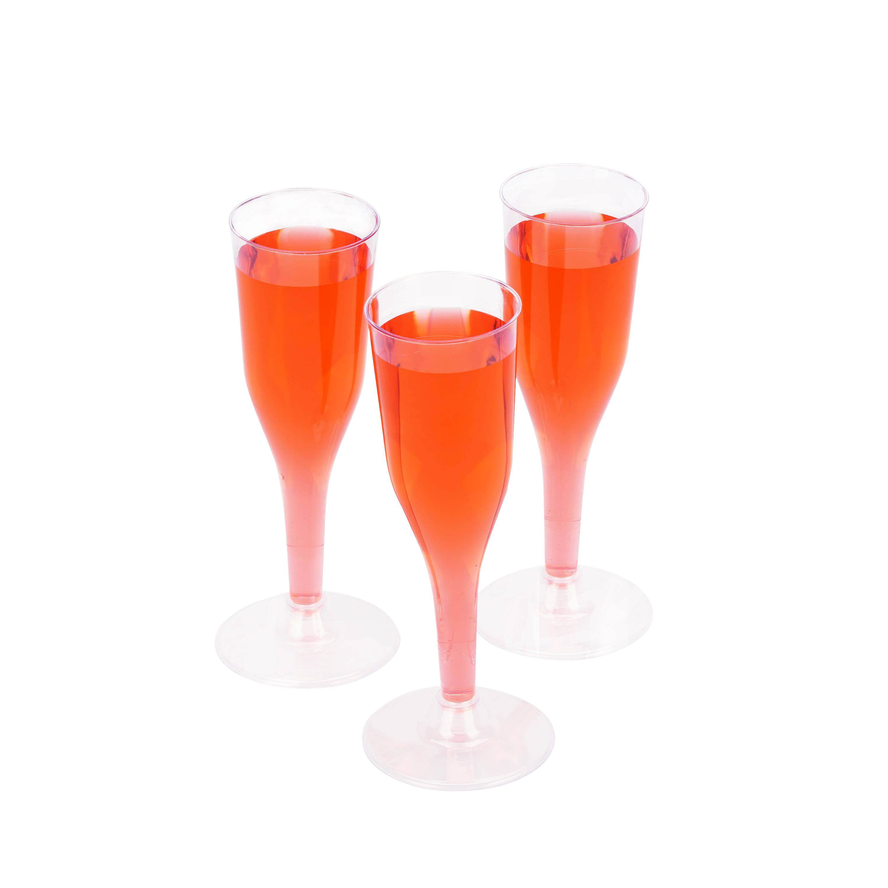 6 Oz Champagne clear plastic glass 6 Pieces