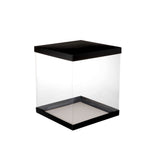 Tall Transparent Cake Box With Black Base 1 Piece - hotpackwebstore.com