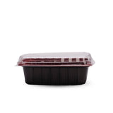 Red & Black 650 ml PP Container With Lid 5 pieces - Hotpack Global