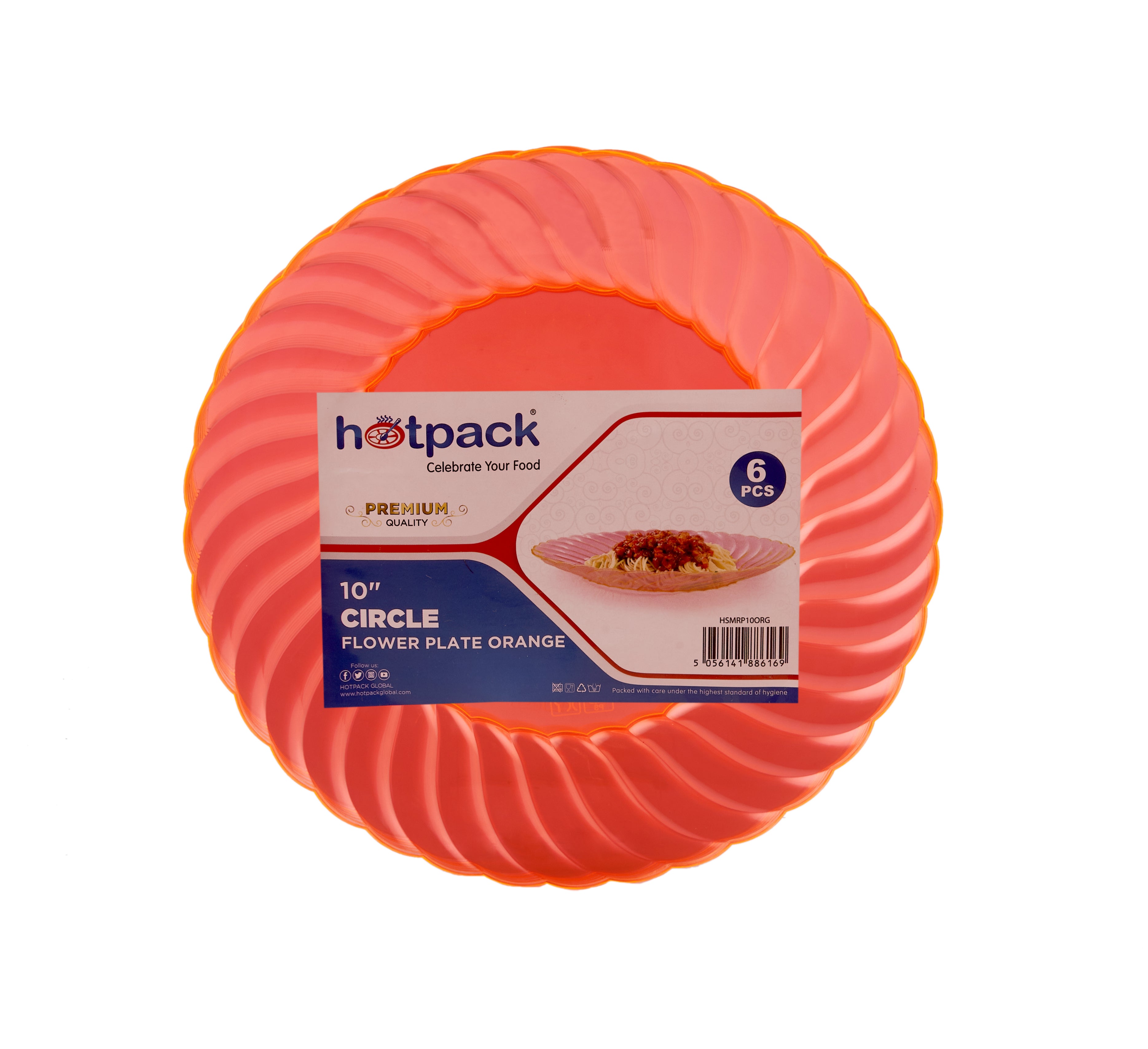Premium Circle Flower Plate 6 Pieces