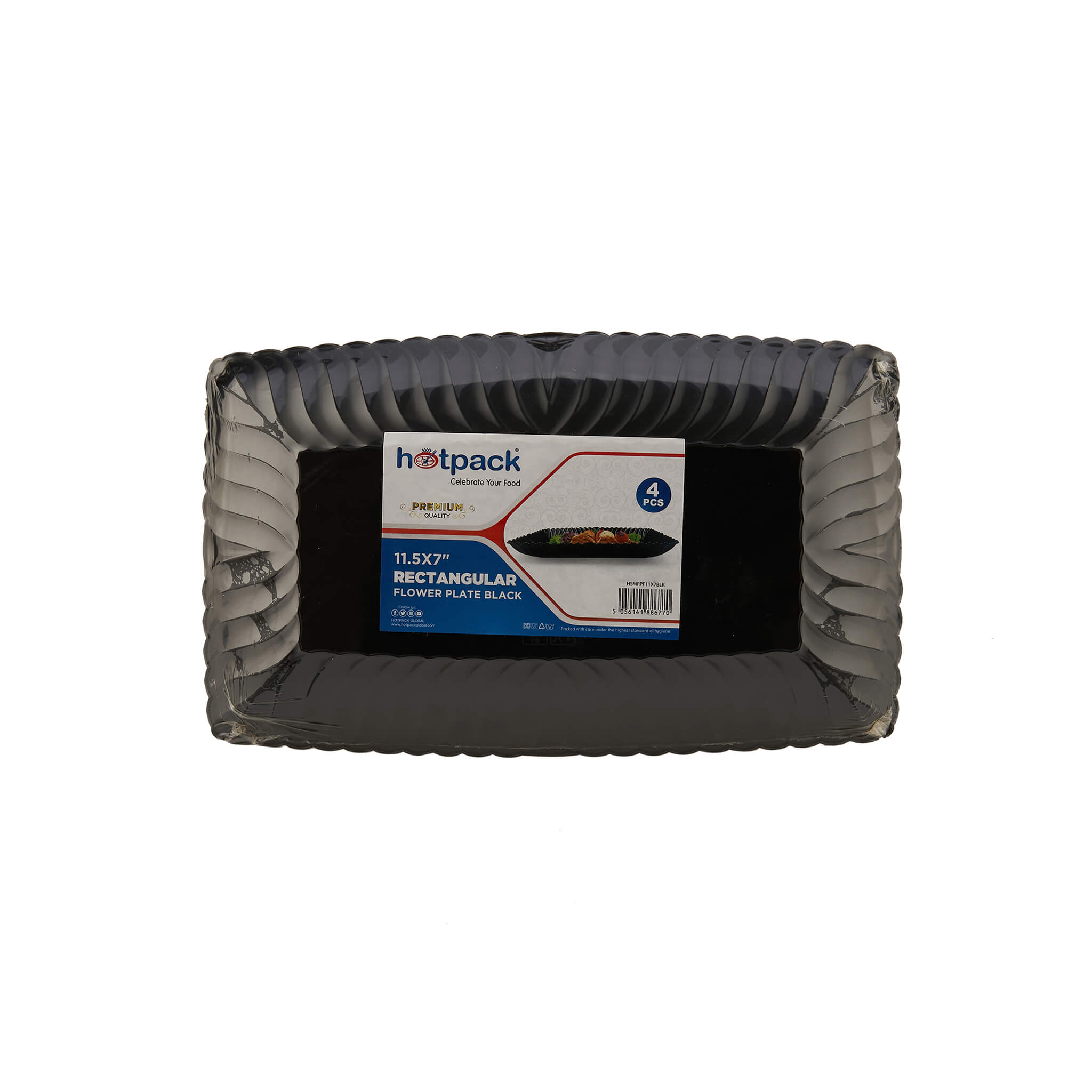Rectangle Flower Plate black - Hotpack Global