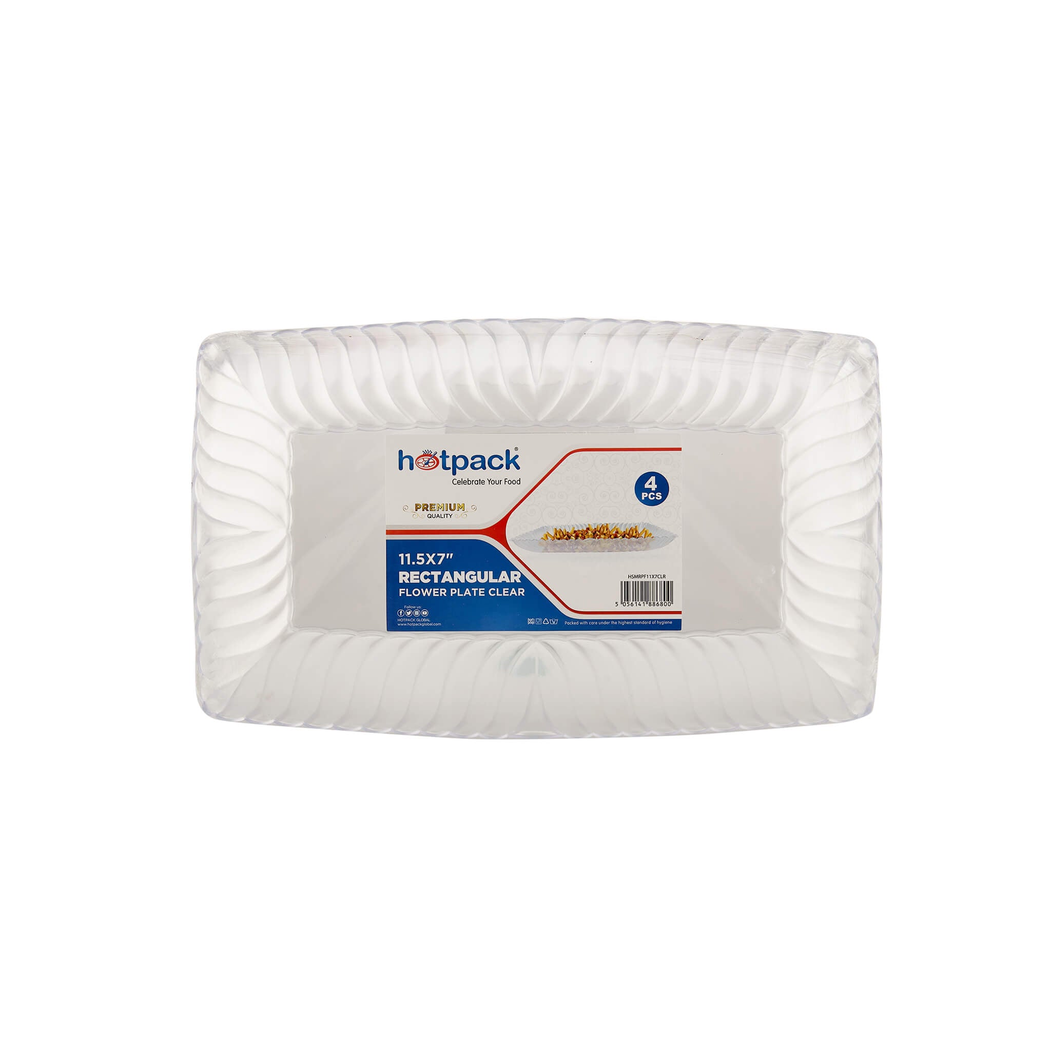 Rectangle Flower Plate Clear - Hotpack Global
