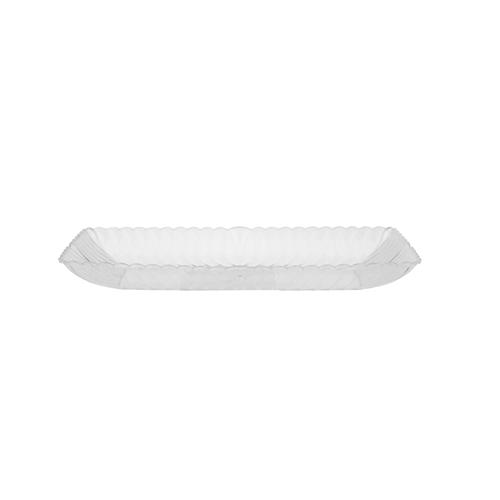 Rectangle Flower luxury disposable Plate Clear - Hotpack Global