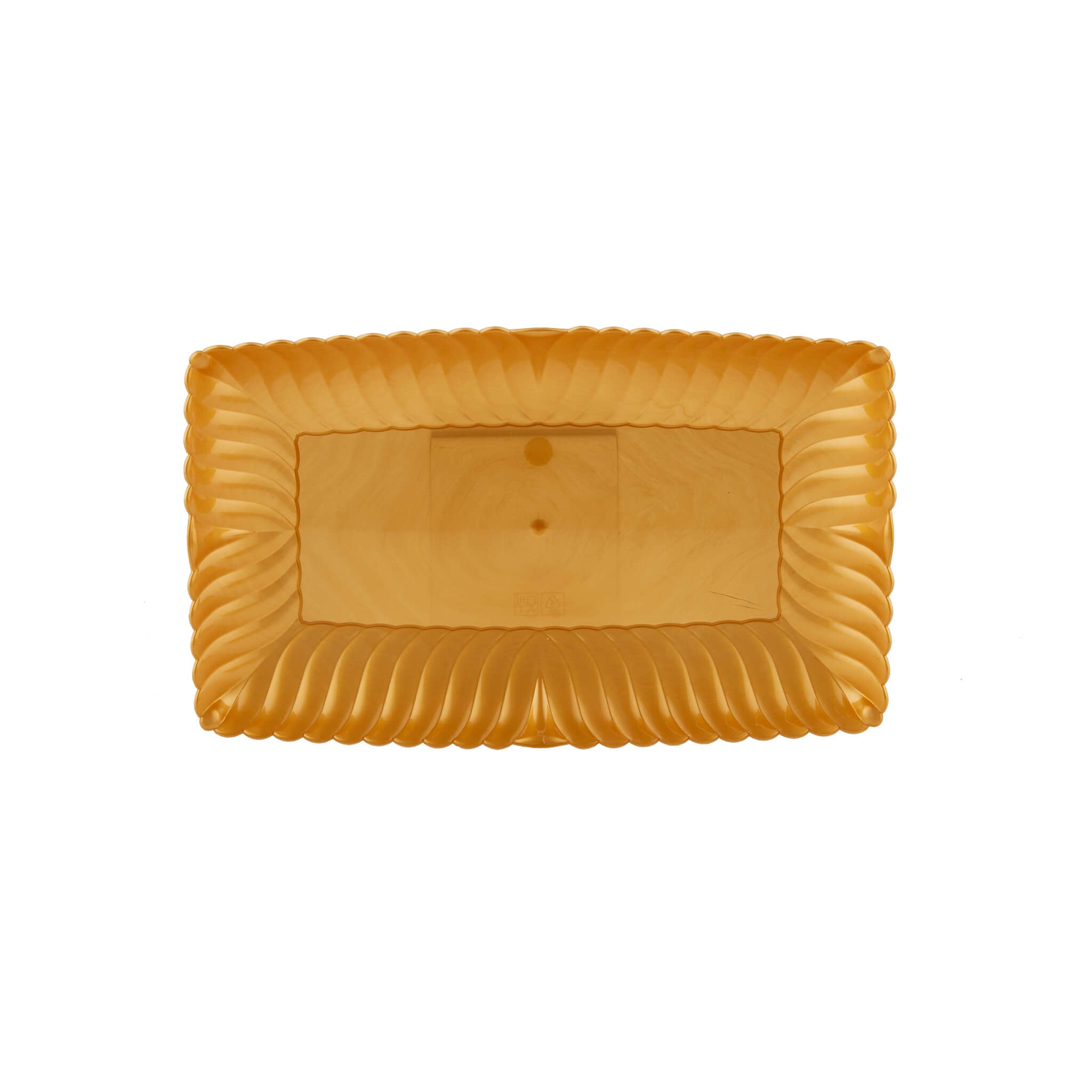 Rectangle Flower Plate Gold, disposable luxury serving plates - Hotpack Global