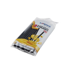 Straight Black colour Straw 8 mm - Hotpack Global
