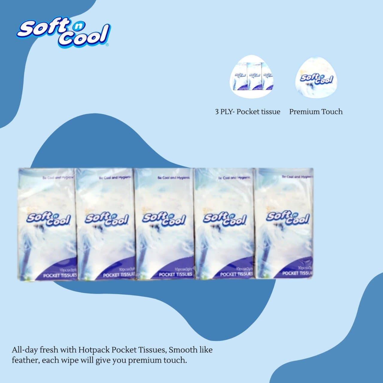 Hotpack | 3 PLY POCKET TISSUE WITHOUT FRAGRANCE | 10 Packet - Hotpack Global