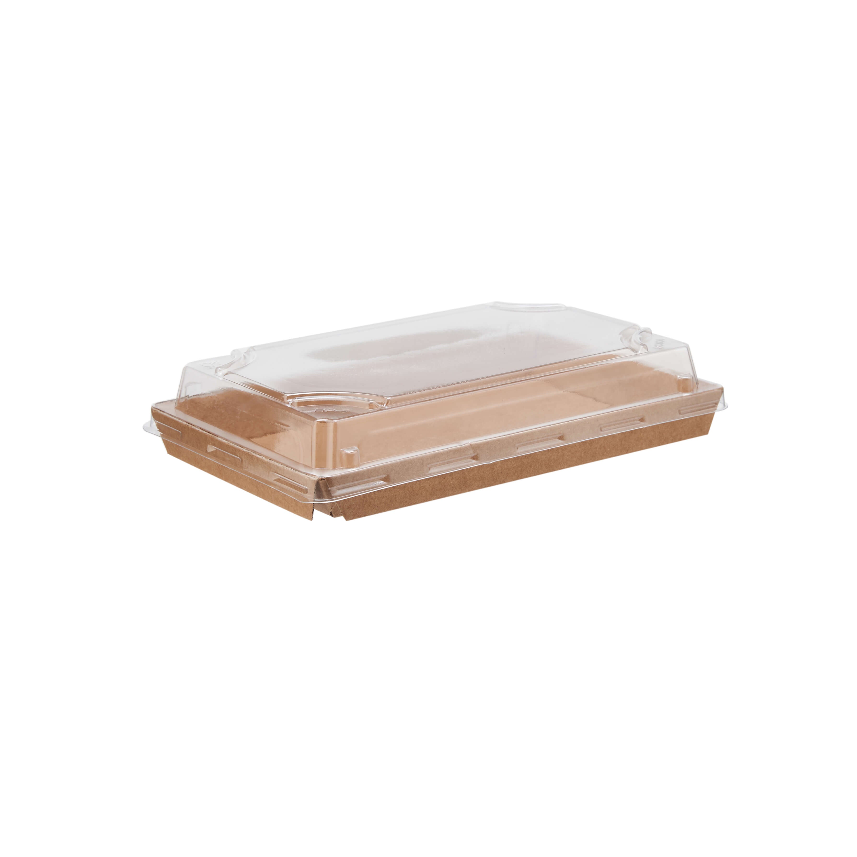 Kraft Flute Sushi Container With Lid - hotpackwebstore.com