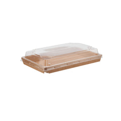 Kraft Flute Sushi Container With Lid - hotpackwebstore.com