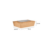 Kraft Lunch Box with Window - Hotpack UAE