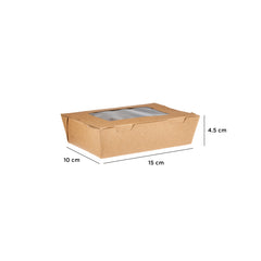 Kraft Lunch Box with Window - Hotpack UAE