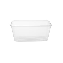 Clear Rectangle Microwavable takeaway plastic packaging Container 1000ml - Hotpack Global
