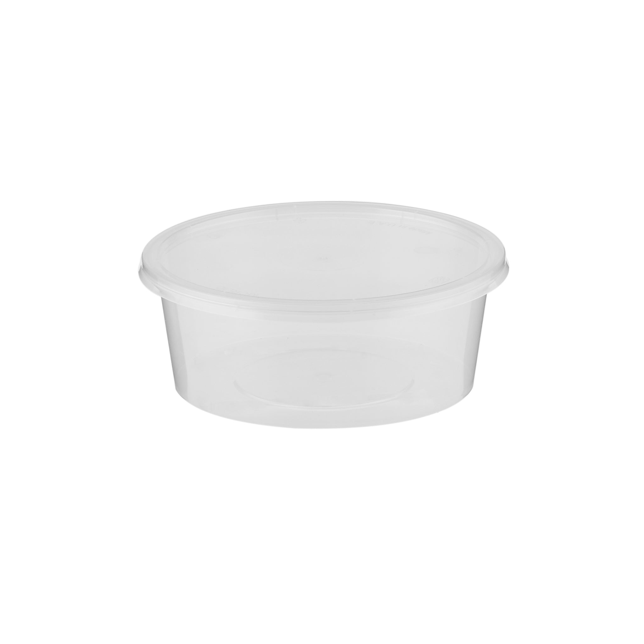 Round Clear Microwavable Container 250ml with lid - Hotpack Global