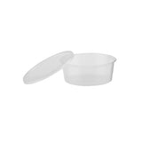 Round Clear Microwavable Container 250ml with lid - Hotpack Global