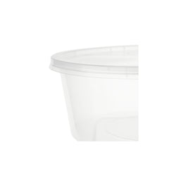 Round Clear Microwavable Container 400ml with lid - Hotpack Global