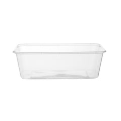 Clear Rectangle Microwavable takeaway plastic food packaging Container 750ml - Hotpack Global