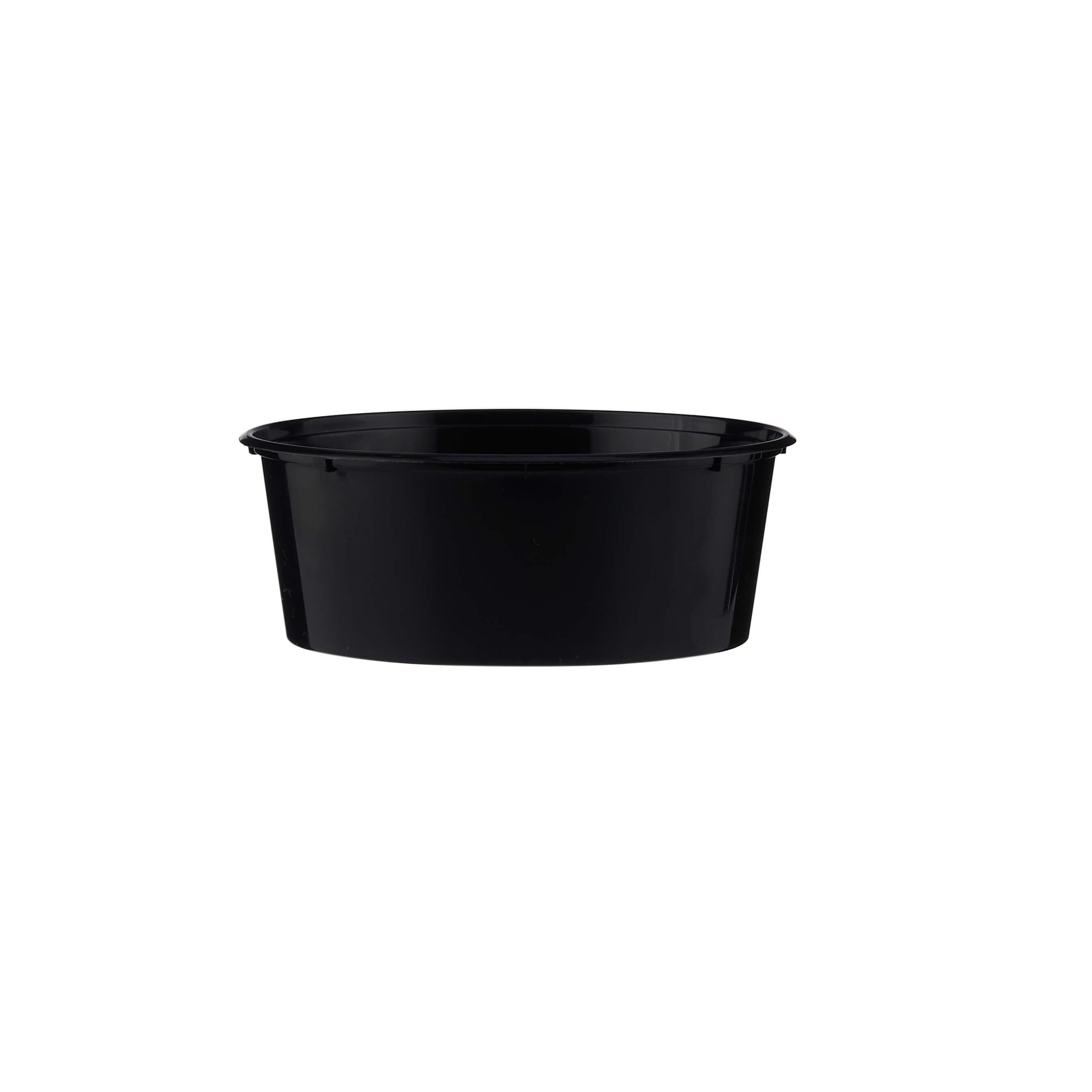 Black Round Microwavable Container 250ml - Hotpack Global