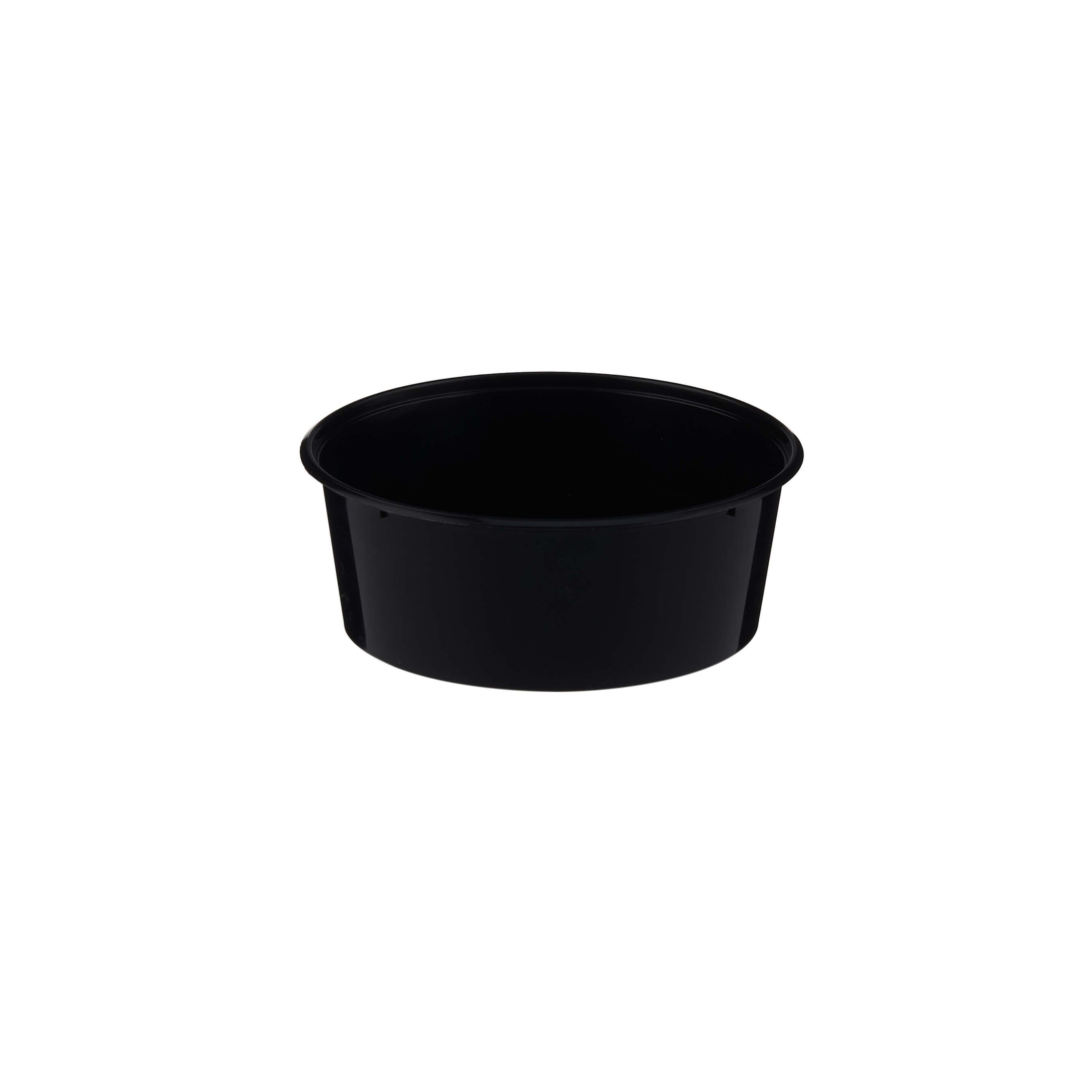 Black Round Microwavable takeaway Container 250ml - Hotpack Global