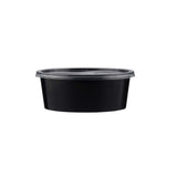 Black Round Microwavable food packaging Container 250ml - Hotpack Global