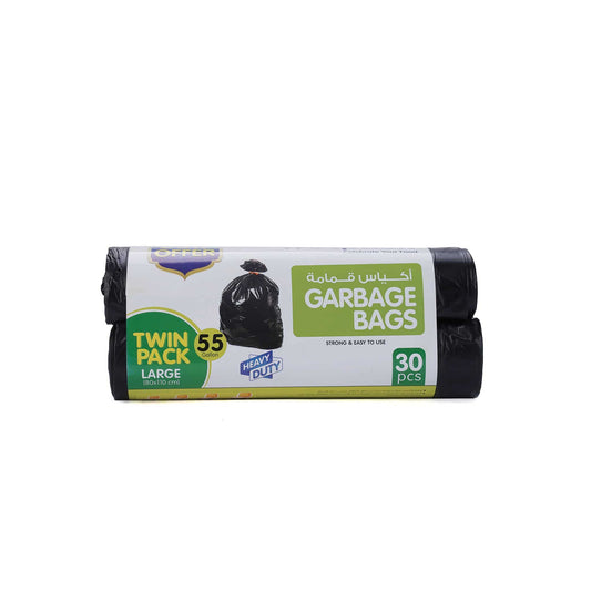 Hotpack | Twin Pack Garbage Roll Black 80x110cm 30 Gallon 25 % off Black |  30 Pieces - Hotpack Global