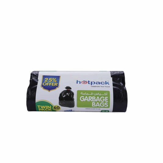 Hotpack | Twin Pack Garbage Roll Black 95x1200cm 30 Gallon 25 % off Black |  24Pieces - Hotpack Global