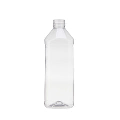 Plastic Square Bottle with Black Cap 1500ml / 1.5 Litre - Hotpack Global