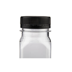 Plastic Square Bottle with Black Cap - Hotpack Global