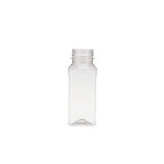 Plastic Square Bottle with Black Cap 200ml - Hotpack Global