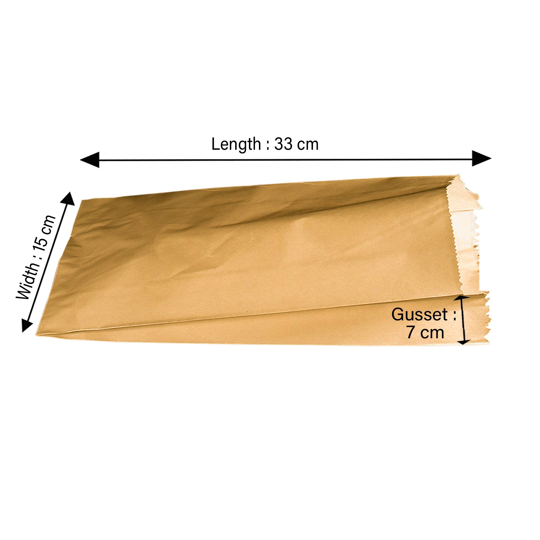 Flat Bottom Paper Bag 15 x 7 x 33 cm - Hotpack Global