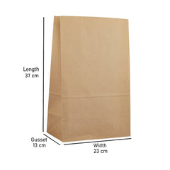 Brown Square Bottom Paper Bags 500 Pieces - Hotpack Global
