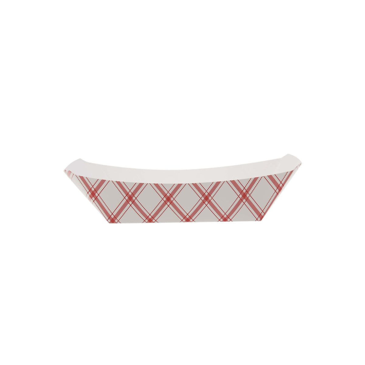 Red and White french fries Boat Tray 1/2 lb #50 - Hotpack Global