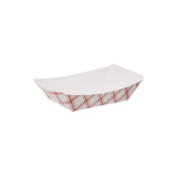 Red and White Boat Tray 1/2 lb #50 - Hotpack Global