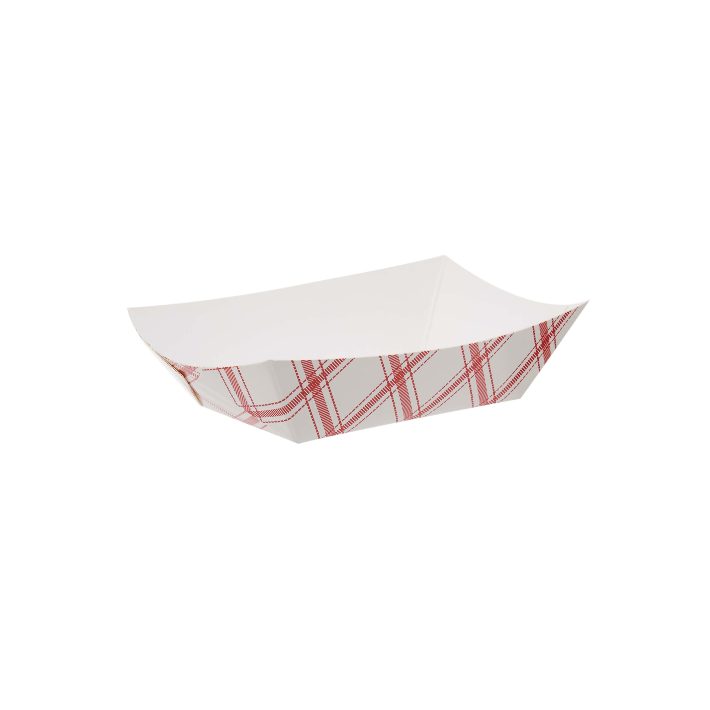 Red and White concession stand Paper Boat Tray 1/4 lb  - Hotpack Global