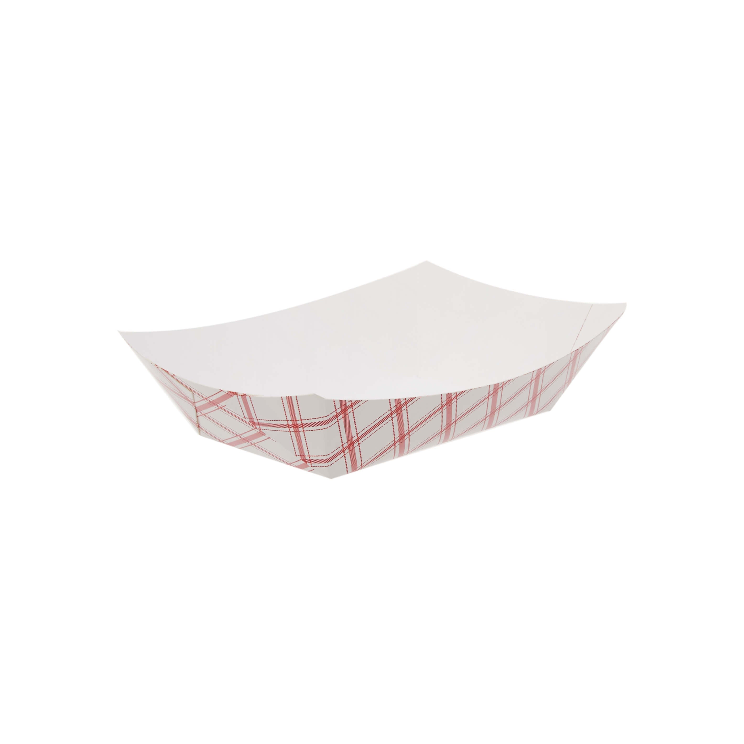 Red and White Boat Tray 2 lb #200 - Hotpack Global