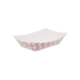 Red and White Boat Tray 2 lb #200 - Hotpack Global
