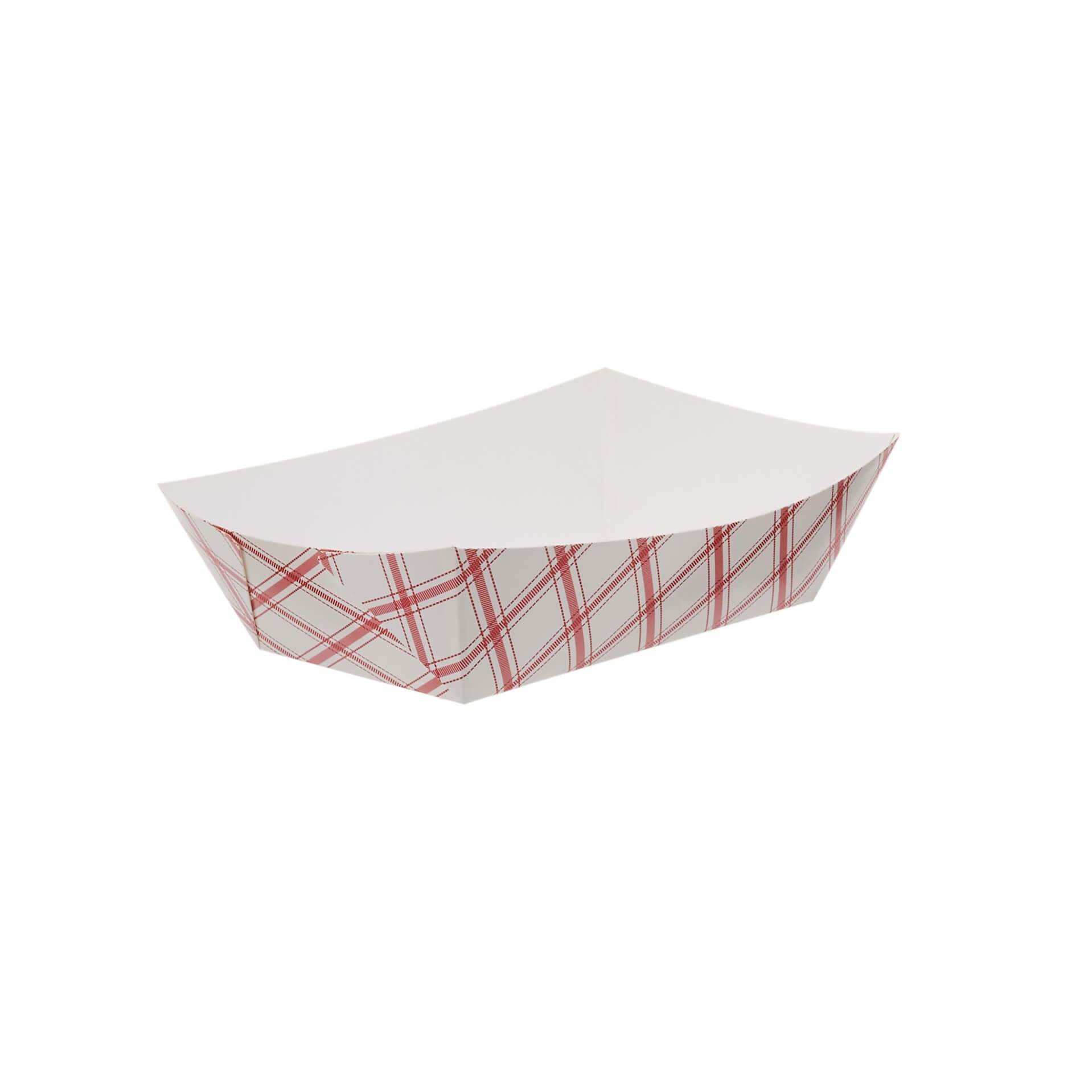 Red and White Boat Tray 2.5 lb #250 concesion food - Hotpack Global