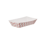 Red and White Boat Tray 5 lb for concession food - Hotpack Global