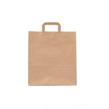Kraft Brown Paper Bag Flat Handle 32x12x35 cm - Hotpack Global