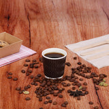 Hotpack 4 Oz Dark Brown Zig Zag Ripple Paper Cups 1000 Pieces - Hotpack Global
